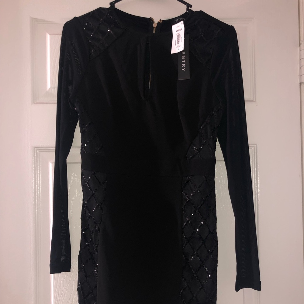 Black sequin dress